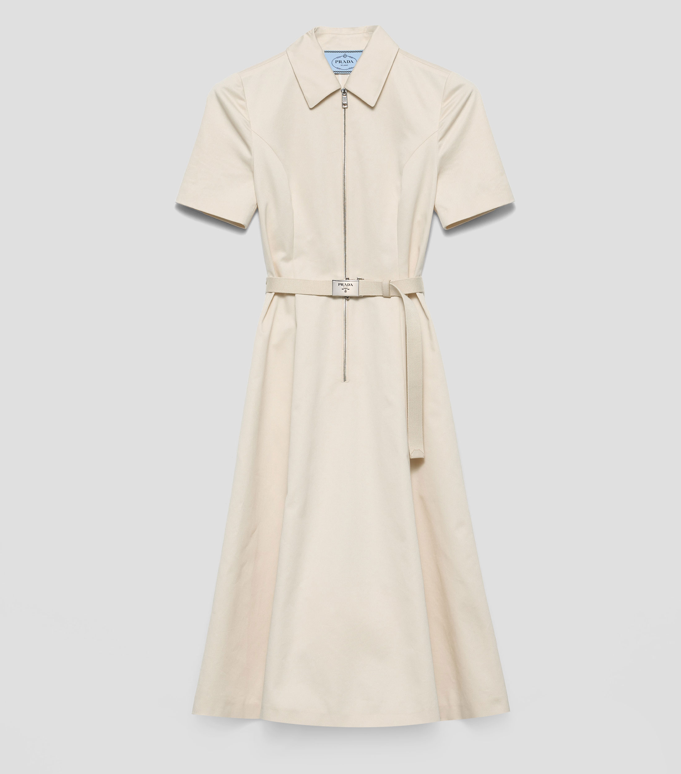Vestido largo manga corta liso Mujer
